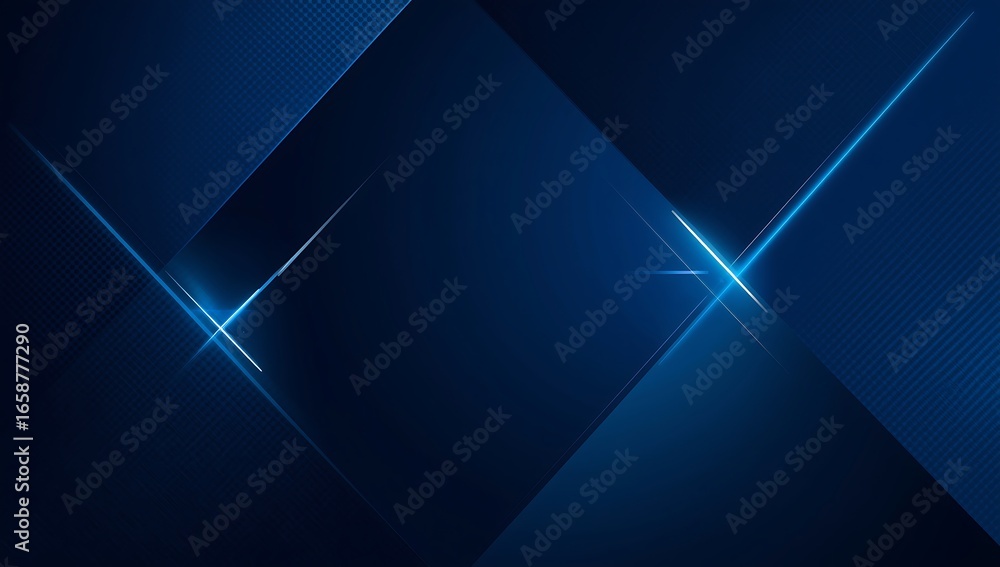 Poster abstract blue technology background. futuristic geometric shapes with dynamic glowing lines. a moder