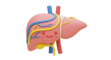 3D Liver Icon for Anatomy and Healthcare