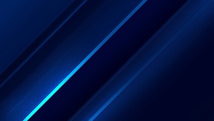 Fototapeta premium Abstract blue technology background. Futuristic geometric shapes with dynamic glowing lines. A modern corporate design for data and innovation. Generative Ai.