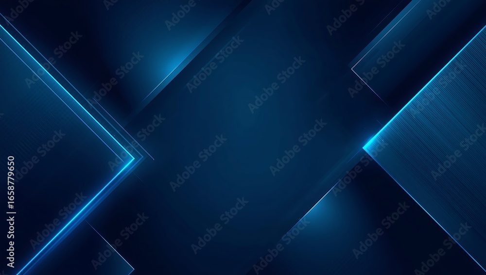 Aufkleber abstract blue technology background. futuristic geometric shapes with dynamic glowing lines. a moder