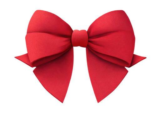 Red ribbon bow,  a vibrant crimson bow-knot