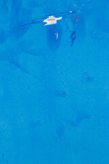 abstract background of old  blue paint on the metal surface