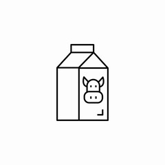 milk carton container icon sign vector