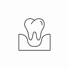 tooth in gum icon sign vector