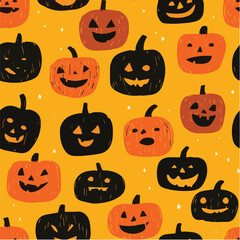 Seamless pattern of halloween Day with Jack o’lantern