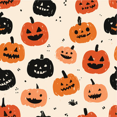 Seamless pattern of halloween Day with Jack o’lantern