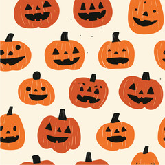 Seamless pattern of halloween Day with Jack o’lantern