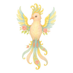 Fototapeta premium PNG Elegant mythical bird illustration