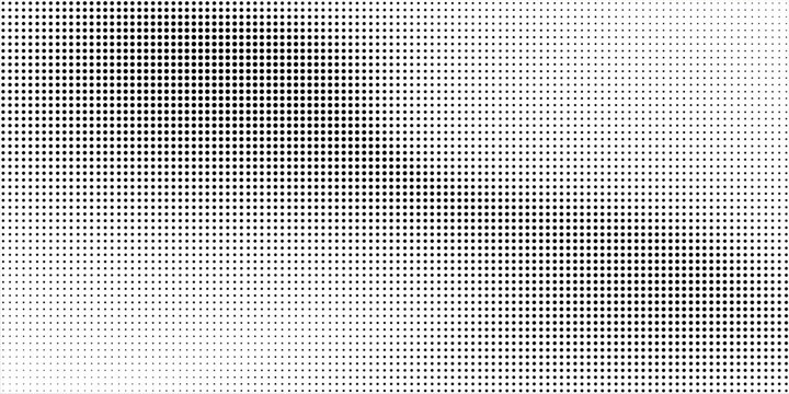 Dotted halftone gradient texture. Fading polka dot background. Repeated dots gradation pattern background. Black vanishing comic pop art overlay backdrop. Halftone raster effect wallpaper. Vector