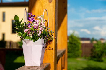 Vibrant summer flower arrangement