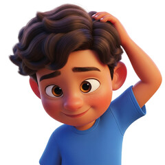 Confused latin child