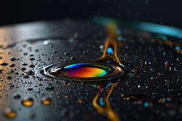 water drops on a blue background