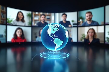 Global Virtual Conference Call: Diverse Individuals Connected Across the World
