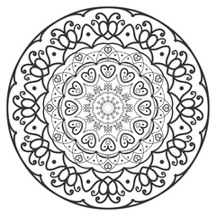 Ornamental Mandala Vector Illustration – Geometric Decorative Floral Background