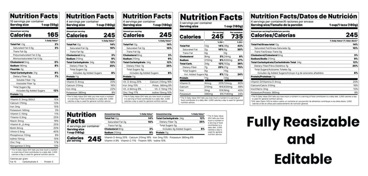 Nutrition facts, nutrition label, food label, nutrition template, nutrition facts template, nutrition facts design, nutrition panel