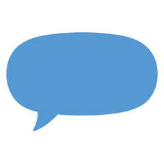 Light blue speech bubble, a simple and modern design element for communication and social media, perfect for adding text
