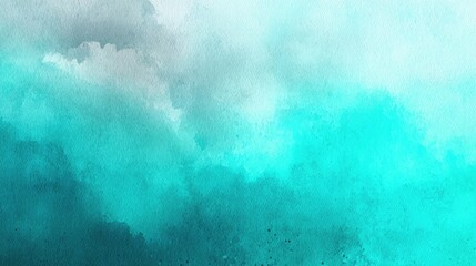 Obraz premium Teal and gray watercolor background design.