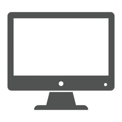 Illustration of a computer monitor, representing technology, digital devices, and modern communication in a simple and minimal style