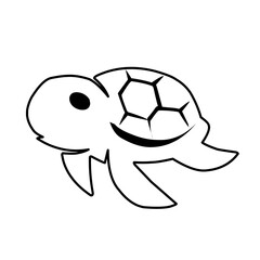 Obraz premium turtle outline sketch