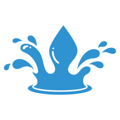 Blue water splash, a refreshing and clean liquid motion with a natural and pure feel, perfect for abstract designs