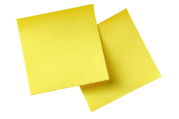 Two yellow sticky notes overlapping