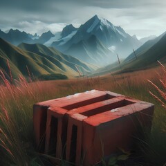 brick near the mountain