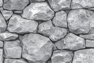 Seamless Rubble Stone Wall Texture Pattern  