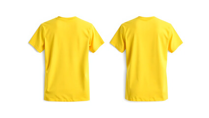 yellow t shirt isolated in white background