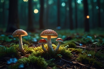 Fototapeta premium mushrooms in the forest