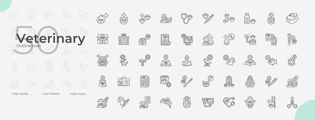 Veterinary Icons Set
