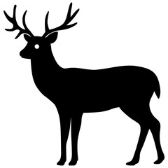 Obraz premium Deer Vector Illustration Wild Animal Silhouette