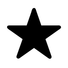 Bold black star shines brightly, perfect for adding emphasis and a touch of magic to your design