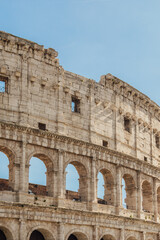Ancient Roman Colosseum amphitheater in Rome, Italy