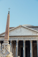 Obraz premium Pantheon ancient temple in Rome, Italy