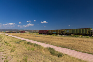 George S. Mickelson Trail next to railroad tracks, South Dakota