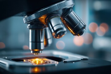 Analyze in a lab using a microscope Targeted focus medical