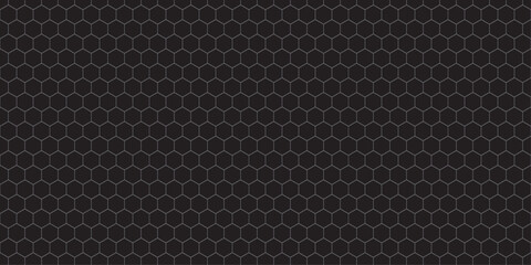 Dark, seamless black metallic carbon fiber grid pattern background