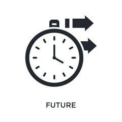 Future Icon Glyph Style. Vector Illustration For Graphic Design