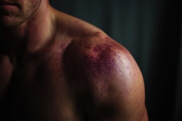 Fototapeta premium Body bruise from iron impact