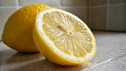 lemon on the table