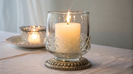 candle in the glass