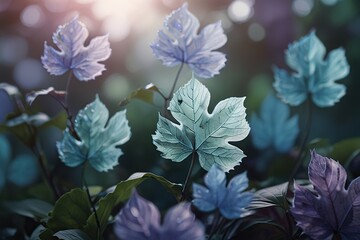 blue and white flowers