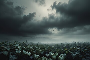 storm clouds over the city