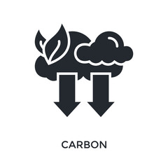 Carbon Icon Glyph Style. Vector Illustration For Graphic Design