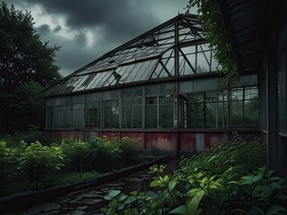 greenhouse with plants