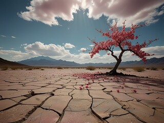dry cracked earth