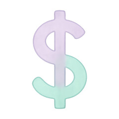 Obraz premium PNG Pastel dollar sign illustration.