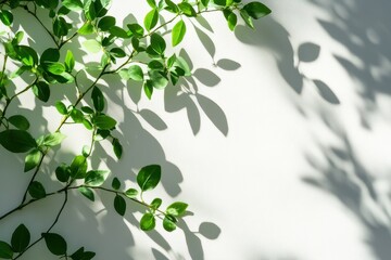 Obraz premium Lush Tropical Greenery Frame with White Background 