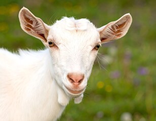 Obraz premium White Goat Portrait