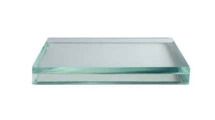 clear glass slap on white background